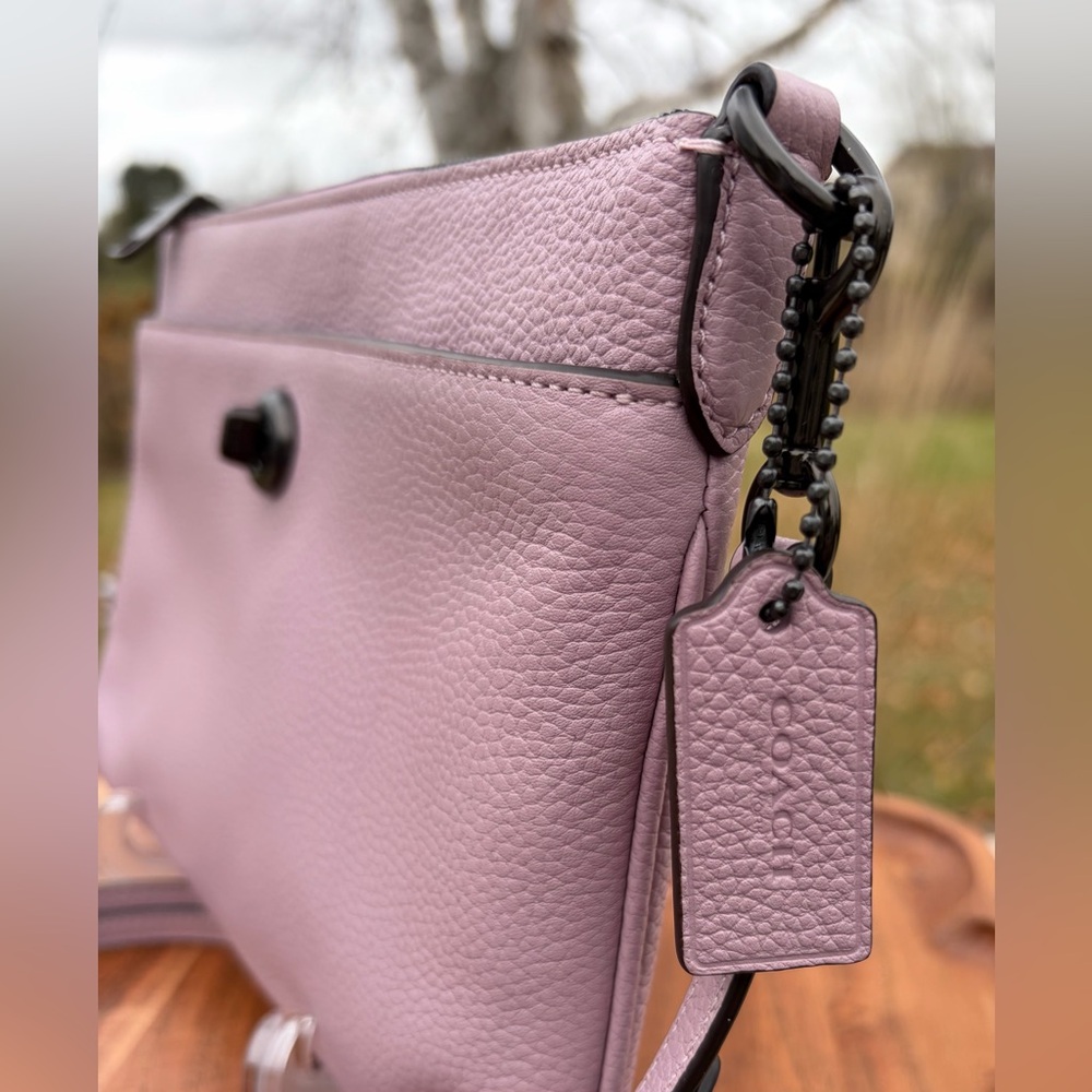 Coach Polly Crossbody Orchid Pink Crossgrain Leather Unused NWOT - Picture 5 of 17